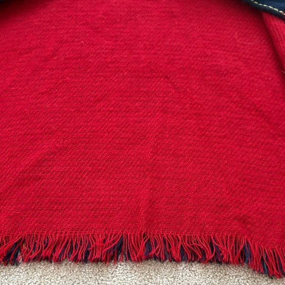Zara Red and Navy Kids Knit Poncho - Picture 5 of 6